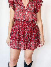 Marley Tiger Tail Skirt - Maroon