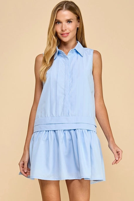 Baby Blue Shirt Dress