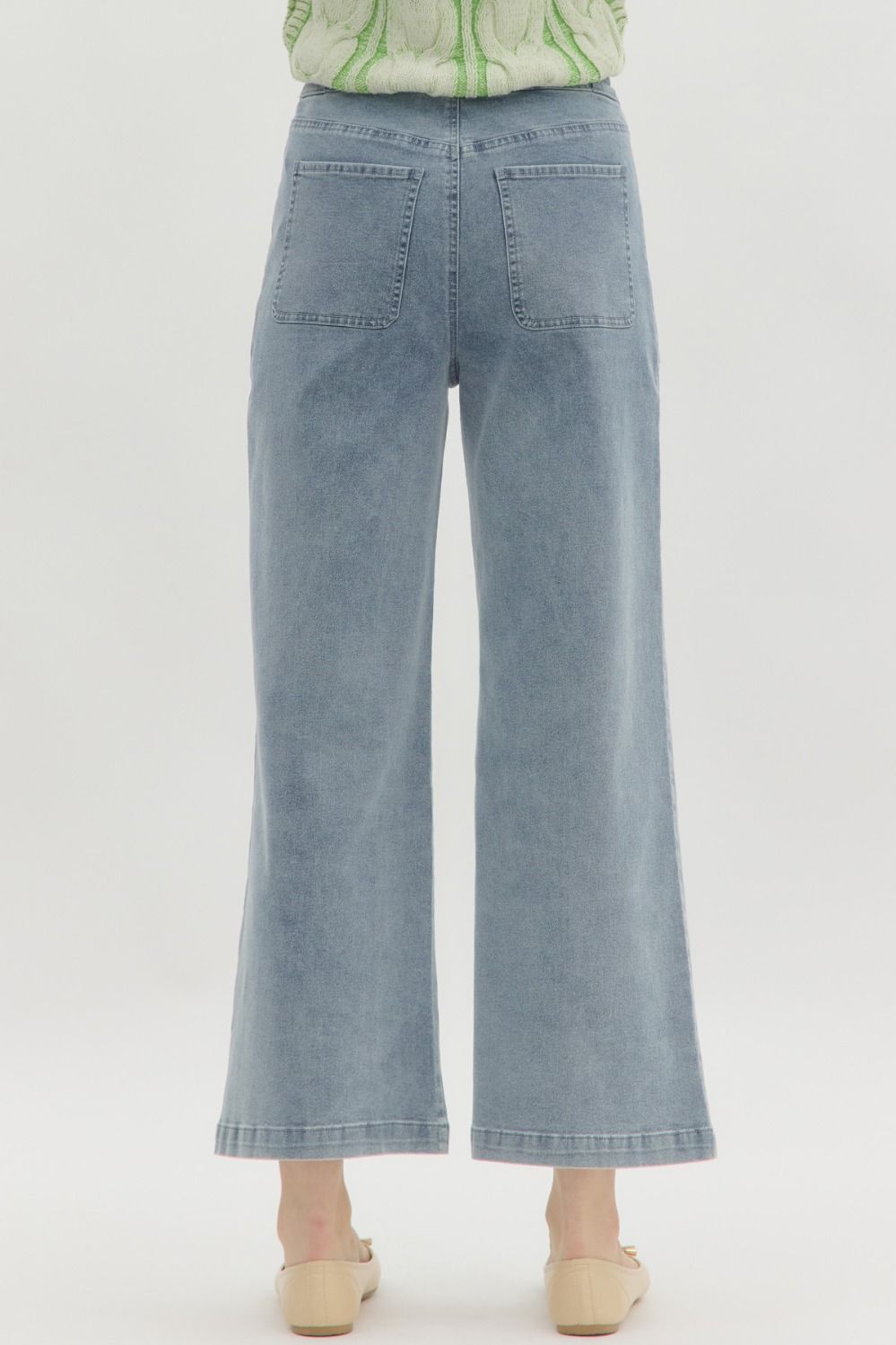 Cropped Wide Leg Denim