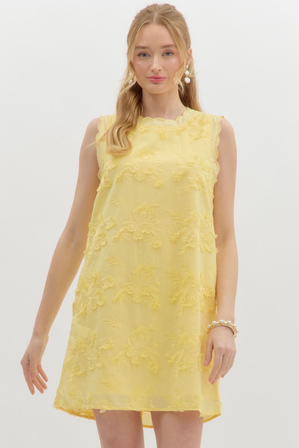 Lemon Floral Mini Dress