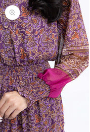 Floral Chiffon Metallic Maxi