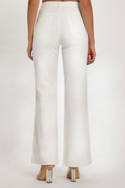 Risen Jeans Tummy Control White Denim