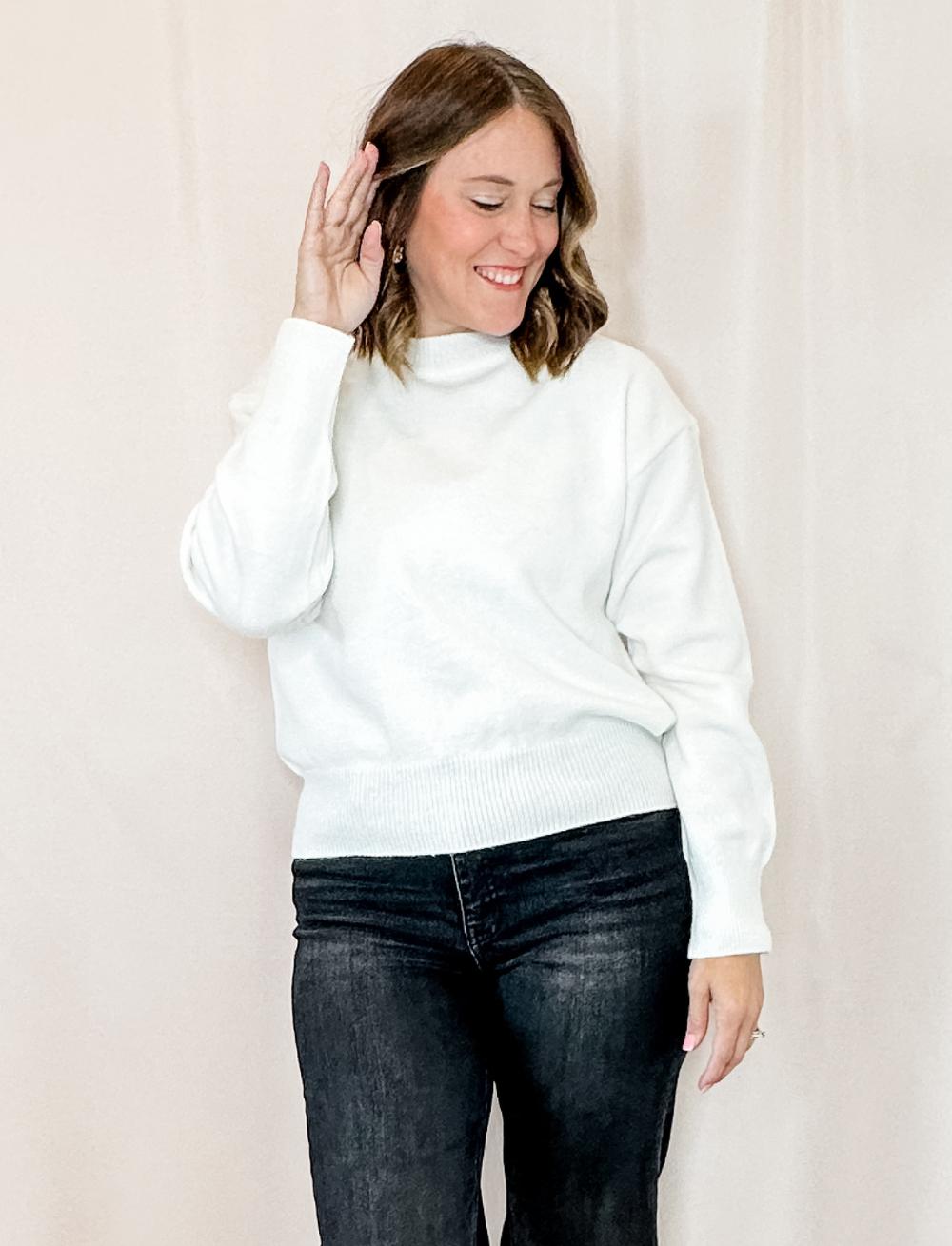 The Essential White Knit Sweater