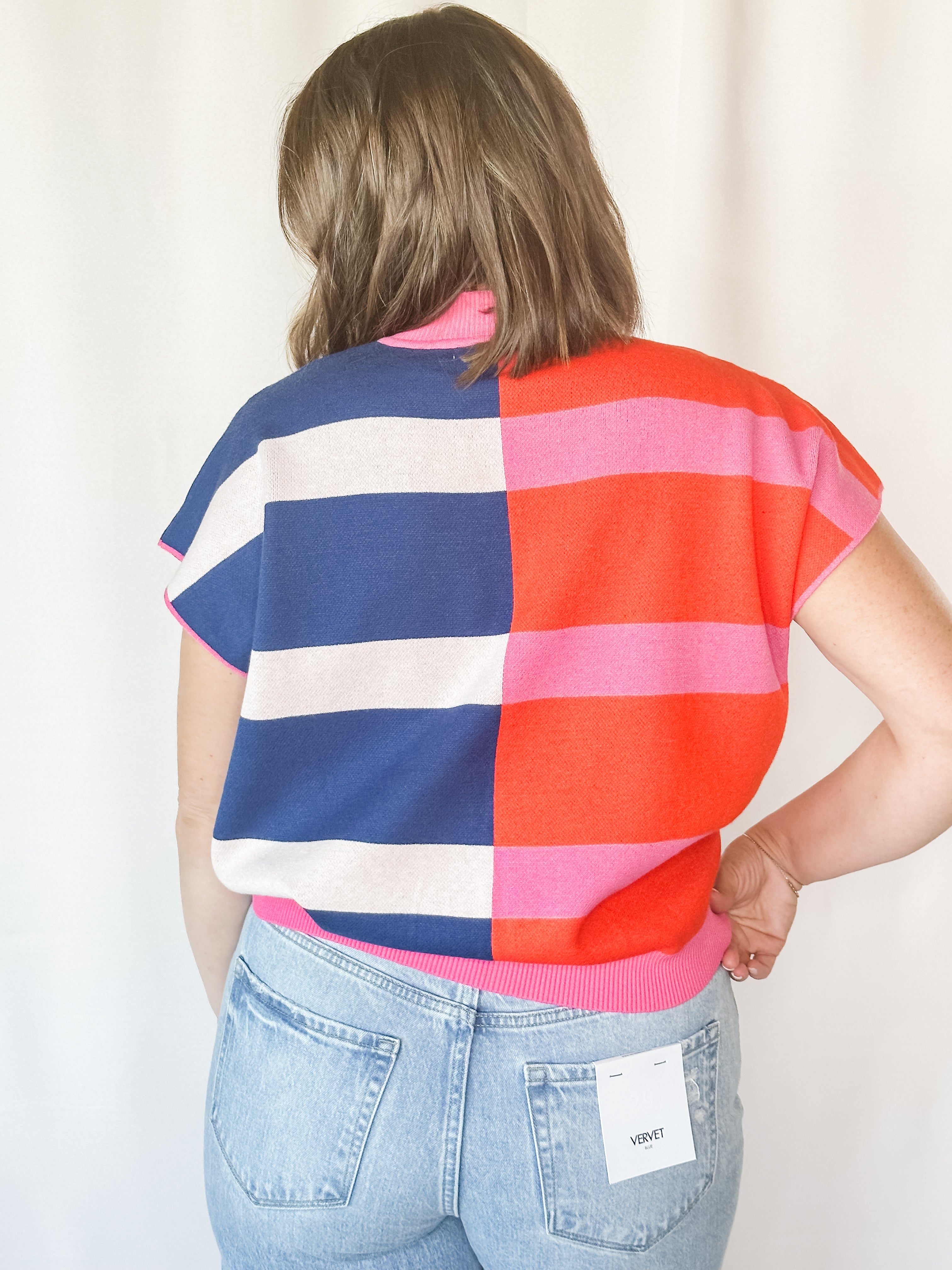 Noelle Stripe Sweater Vest