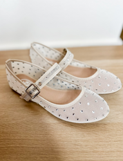 Embellished Mary Jane Ballet Flats