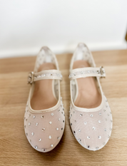 Embellished Mary Jane Ballet Flats