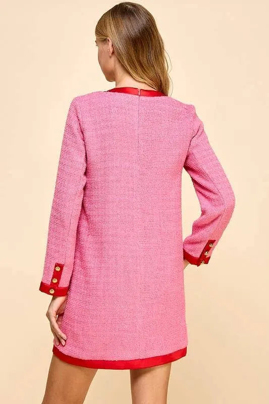 Metallic Tweed Mini Dress INHAUS Boutique Metallic Tweed Mini Dress INHAUS Boutique