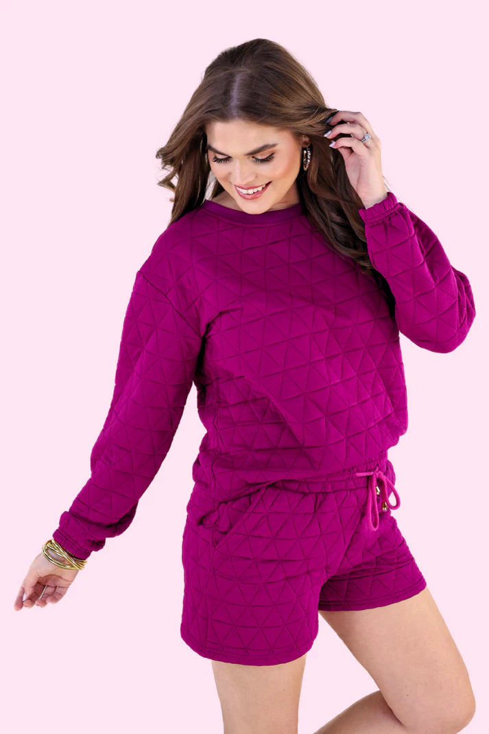 Jolie Quilted Sweater Top